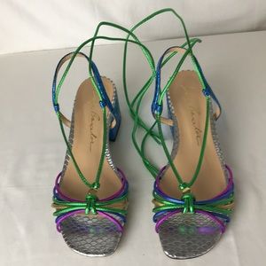 Luisa Barcelos strappy colorful  sandals Sz US 10B NWOT